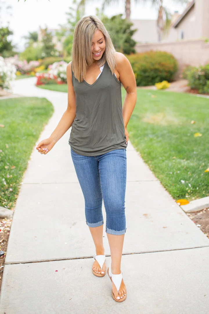 Boutique Simplified Oh Say Can You See Olive Sleeveless Top New Arrivals 8 Boutique Simplified Oh Say Can You See Olive Sleeveless Top New Arrivals