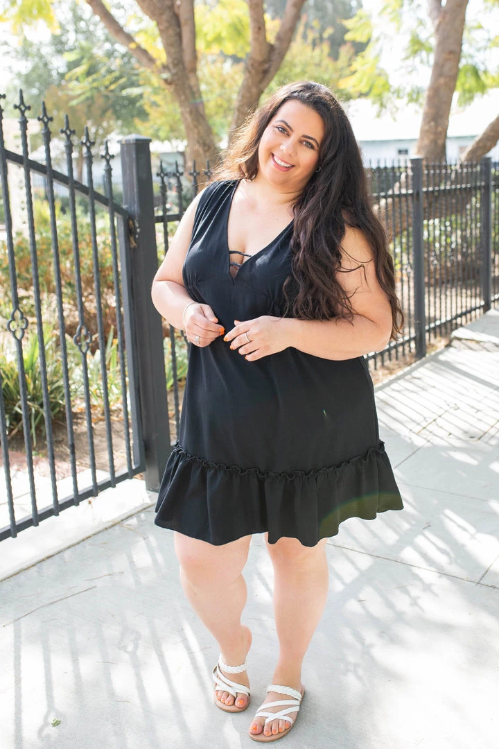 Boutique Simplified Summer Noir Ruffled Dress 9 Boutique Simplified Summer Noir Ruffled Dress