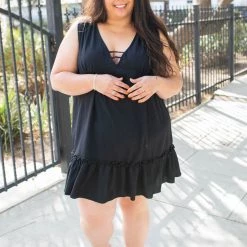 Boutique Simplified Summer Noir Ruffled Dress 18 Boutique Simplified Summer Noir Ruffled Dress