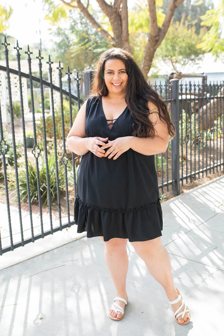 Boutique Simplified Summer Noir Ruffled Dress 11 Boutique Simplified Summer Noir Ruffled Dress