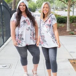 Boutique Simplified Blissful Designs Short Sleeve Hoodie