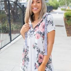 Boutique Simplified Blissful Designs Short Sleeve Hoodie