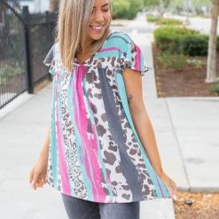 Boutique Simplified Just Because Short Sleeve Top New Arrivals