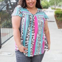 Boutique Simplified Just Because Short Sleeve Top New Arrivals