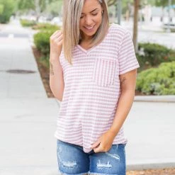 Boutique Simplified Good & Plenty Boyfriend Top