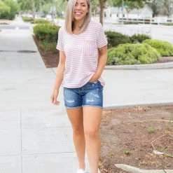 Boutique Simplified Good & Plenty Boyfriend Top