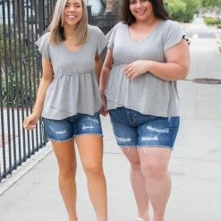 Boutique Simplified Vintage Feels Peplum Top New Arrivals