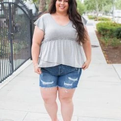 Boutique Simplified Vintage Feels Peplum Top New Arrivals