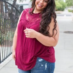 Boutique Simplified New Arrivals Boho Charm Sleeveless Top In Wine 19 Boutique Simplified New Arrivals Boho Charm Sleeveless Top In Wine