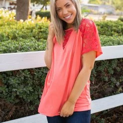 Boutique Simplified Living On The Edge Lace Top