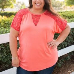 Boutique Simplified Living On The Edge Lace Top