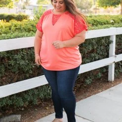 Boutique Simplified Living On The Edge Lace Top