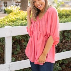 Boutique Simplified Strawberry Wine Woven Top New Arrivals