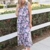 Boutique Simplified Dusty Floral Midi Dress 1 Boutique Simplified Dusty Floral Midi Dress