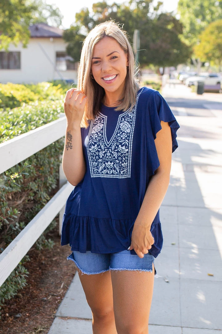 Boutique Simplified Royal Coat Of Arms Ruffled Top New Arrivals 3 Boutique Simplified Royal Coat Of Arms Ruffled Top New Arrivals