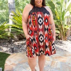 Boutique Simplified Standing Tall Halter Dress New Arrivals