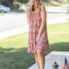 Boutique Simplified Bohemian Rhapsody Ruffle Hem Dress New Arrivals