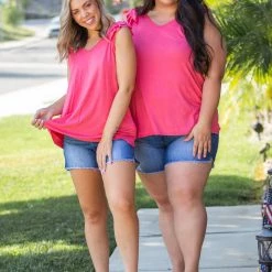 Boutique Simplified Added Touch Sleeveless Top New Arrivals