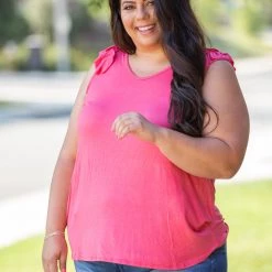 Boutique Simplified Added Touch Sleeveless Top New Arrivals