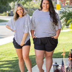 Boutique Simplified Fly Away With Me Ruffle Sleeve Top