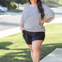 Boutique Simplified Fly Away With Me Ruffle Sleeve Top