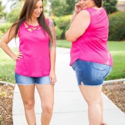 Boutique Simplified Criss Cross You Don't Stop - Fuchsia New Arrivals