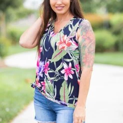Boutique Simplified Pura Vida Sleeveless Top