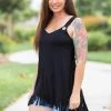 Boutique Simplified Fringed To Perfection Tunic