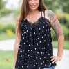 Boutique Simplified Dotting Around Lace Trim Cami New Arrivals