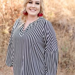 No Ship Drop Ship A Touch Of Vertigo Striped Top New Arrivals