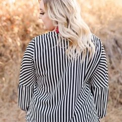 No Ship Drop Ship A Touch Of Vertigo Striped Top New Arrivals