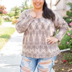 Boutique Simplified New Arrivals Chocolate Delight Long Sleeve Top