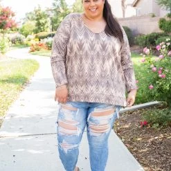 Boutique Simplified New Arrivals Chocolate Delight Long Sleeve Top