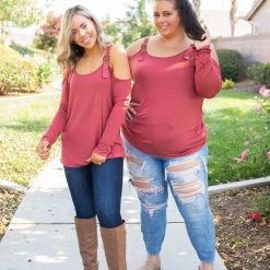 Boutique Simplified Buckle Me Up In Marsala New Arrivals