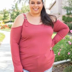 Boutique Simplified Buckle Me Up In Marsala New Arrivals