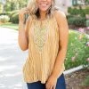 Boutique Simplified Make A Statement Sleeveless Top