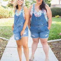 Boutique Simplified Perfect Distressed Overalls