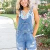 Boutique Simplified Perfect Distressed Overalls