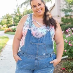 Boutique Simplified Perfect Distressed Overalls