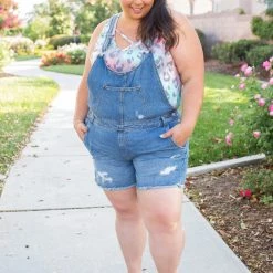 Boutique Simplified Perfect Distressed Overalls