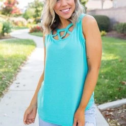 Boutique Simplified New Arrivals Criss Cross You Don't Stop - Mint