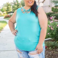 Boutique Simplified New Arrivals Criss Cross You Don't Stop - Mint