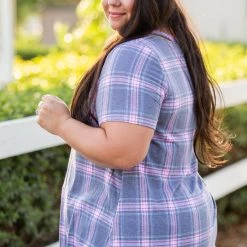 Boutique Simplified Country Club Plaid Short Sleeve