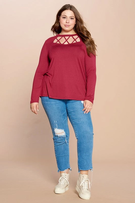 Iris & Rainbow Boutique #331 Sassy Caged Neck Top New Arrivals 3 Iris & Rainbow Boutique #331 Sassy Caged Neck Top New Arrivals