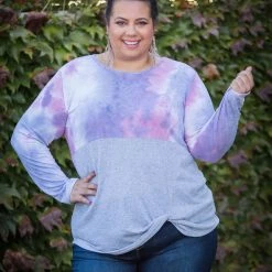 Boutique Simplified New Arrivals Pink Sunset Front Twist Top