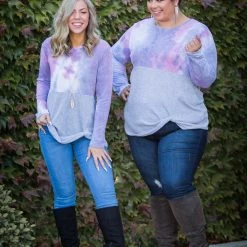 Boutique Simplified New Arrivals Pink Sunset Front Twist Top