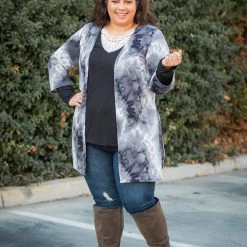 Boutique Simplified Faded To Perfection Kimono Cardigan