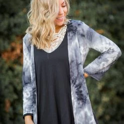 Boutique Simplified Faded To Perfection Kimono Cardigan