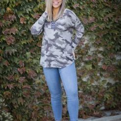 Boutique Simplified Eye On You Long Sleeve Top