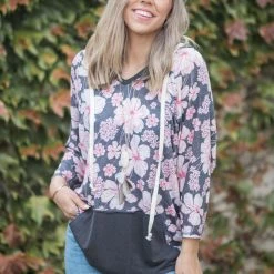 Boutique Simplified Showered In Blooms Hoodie